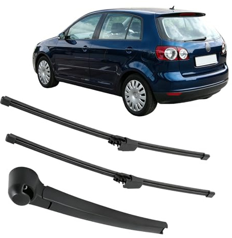 Scheibenwischer Set für Auto Heckscheibenwischer für VW Golf 5,Scheibenwischer Hinten Set für VW Golf Mk4 Mk5 2003-2012, 2 Stück Auto Heckscheibenwischer und 1 Stück Heckscheibenwischerarm