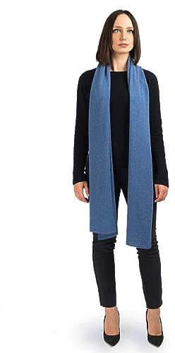 Dalle Piane Cashmere - Breiter schal aus 100% Kaschmir - Made in Italy - für Frau, Farbe: Hellblau, Einheitsgröße