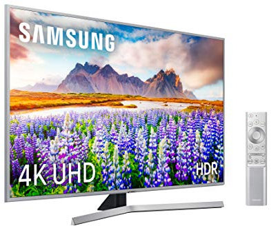 Samsung 4K UHD 2019 65RU7475 - Smart TV de 65 [serie RU7400] Wide Viewing Angle, HDR (HDR10+), Procesador 4K, Diseño Metálico, Premium One Remote, Apple TV y compatible con Alexa