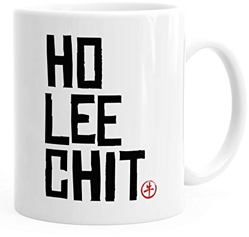 MoonWorks® Kaffee-Tasse Spruch Ho Lee Chit Holy Shit Heilige Scheiß weiß unisize