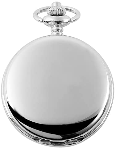 Excellanc Taschen-Skelett Uhr mit Kette Unisex Analog Mechanisch 4000021 (silberfarbig)