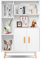 DREAMADE Bücherschrank aus Holz, Wohnzimmerschrank, Würfelregal mit Großem Stauraum, Büroregal mit Türen & Ablage, Bücherregal für Wohnzimmer Kinderzimmer Büro Arbeitszimmer