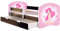 ACMA Kinderbett Jugendbett mit Einer Schublade und Matratze Wenge mit Rausfallschutz Lattenrost II 140x70 160x80 180x80 (07 Rosa Fee, 180x80 + Bettkasten)