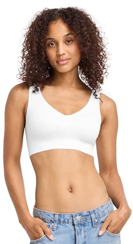 Jockey Women's Bra Seamfree Back Smoothing Bralette, White, M