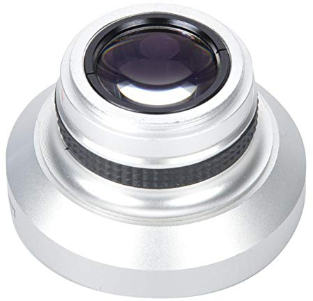 Silberne Starke Anwendbarkeit Aluminiumlegierung Kamera Fisheye Objektiv , 37mm 0 . 25X Super Fisheye Zusatzobjektiv für 37mm Kaliber Kamera Objektive