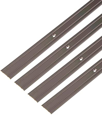 Alberts 498870 Übergangsprofil | mit zwei Rillen | Aluminium, bronzefarbig eloxiert | 900 x 25 mm | 4er Set