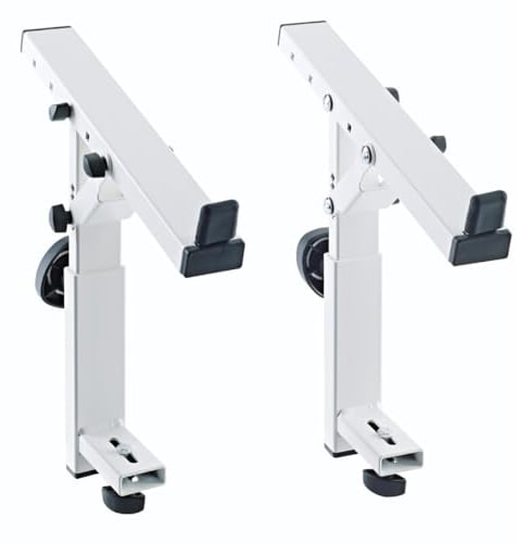 K&M 18822 Attachment for Omega Keyboard Stand Pure White Steel Extension for Third Keyboard
