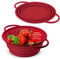 Coolinato – Passoire silicone pliable 20 cm rouge – Passette pour nouilles, légumes & fruits - Compatible au lave-vaisselle, sans BPA, & résistante à la chaleur - Rabattable & peu encombrante