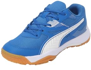 PUMA Solarflash Jr Ii Indoor Court Shoe, Royal White Gum, 38 EU