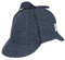 WALKER AND HAWKES - Watson - Unisex Deerstalker-Mütze aus Harris Tweed - Mitternachtsblau - XXL (61cm)