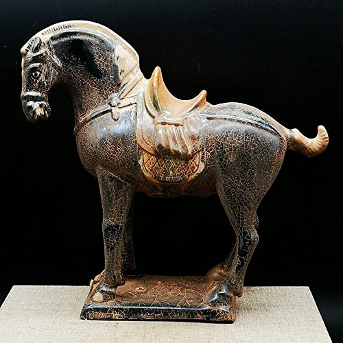 For Den Schreibtisch Büro Home Familie Abstrakte Ornamente Sammlung Geschenke Figuren Kunstgeschenk Statue Ornamente Skulpturen Chinese Tang Dynastie Zodiac Fortune Statue Krieg Pferd Keramikkollektio