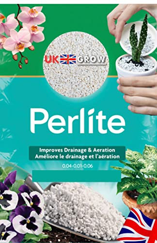 UK GROW Premium Horticultural Perlite P35 3-5mm 1L 3L 5L 10L 20L 25L 30L 35L Horticultural Perlite potting compost (10L)