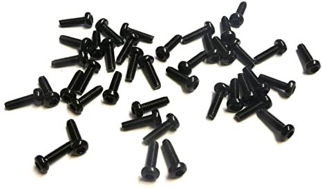 Schrauben Linsenkopf DIN 7985 TX - Edelstahl A2 SCHWARZ - M2 - M2,5 - M3 ISO14583 (M 2 x 8mm, 50)