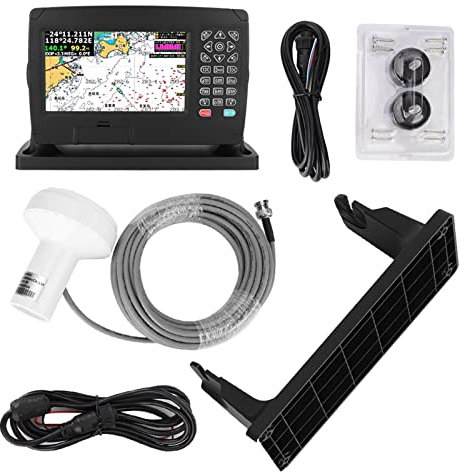 KOSDFOGE XF-607 Navigateur Marin À Écran Couleur de 7 Pouces, Voix Intelligente, Distance de Mesure, Localisateur de Navigation GPS avec Carte