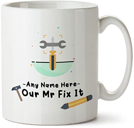 Inky Penguin - Personalised Our Mr Fix It - Custom DIY, Handyman Gift Mug, Ceramic, 11fl. oz.