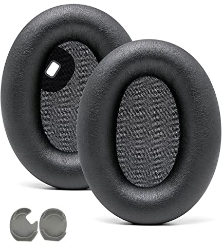 Earpads Cushions Ersatz für Sony WH-1000XM4 Over-Ear Kopfhörer, kompatible WH1000XM4 Ohrpolster mit weicherem Proteinleder, Geräuschisolierung Memory Foam, Schwarz