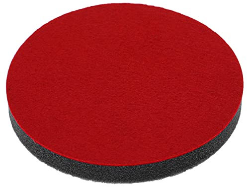 vhbw Esponja de pulir Universal para lijadoras excéntricas y orbitales - 12,5 cm de diámetro, 8 g, Negro/Rojo