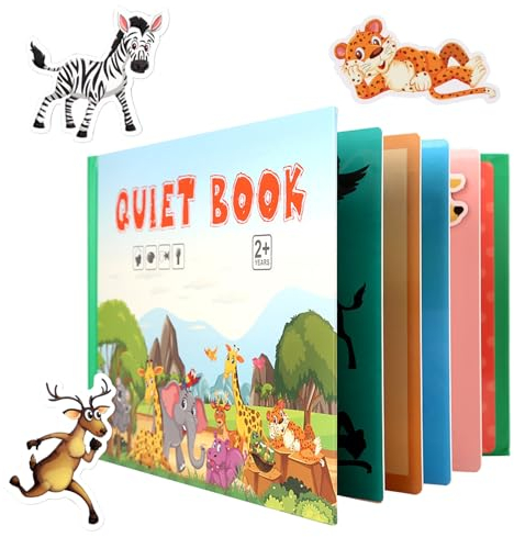 Montessori Quiet Book, Interactive Busy Book, Ruhiges Buch Montessori for Toddlers, Montessori Spielzeug, Quiet Book Montessori Spielzeug, Puzzle Buch, Learning Spielzeugbuch für ab 2 3 4 Jahre