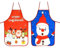 Gukasxi 2 Stück Weihnachtsschürzen Cartoon Weihnachten Schürze Schneemann Weihnachtsmann Kochschürze Weihnachts Küchenschürze Latzschürze Grillschürze Backschürze für Erwachsene Kinder Männer Damen