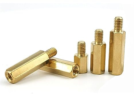 TULDYS 300 unids/set M3 macho hembra Hex latón separador espaciador surtido Kit hexágono oro Pcb separador Pilar placa base separador