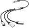 GELRHONR Cable Divisor USB C a 3 USB, Adaptador de Carga OTG Con USB C y USB A para Impresora/Teclado/Unidad Flash/Ordenador Portátil/LED 0,3 m (1 a 3)