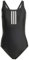 adidas Donna 3 Stripes Rubber Graphic Swimsuit, Black, 44