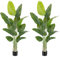 Keeplush Artificial Bird of Paradise Plant Outdoor 180CM Fake Tropical Banana Tree with 13 Leaves-Perfect Faux Plants for Indoor, Floor Plant in Pot for Home Decor in Living Room Office Bedroom (2PCS)