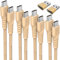 USB C to USB C Charger Cable (6Pack 0.3M+1M+2M+3M+2x Adapter) 60W STRONG Braided Type C to C Cable Fast Charging Data Lead Compatible with iPhone 15, iPad Pro 2022, MacBook Pro, Samsung S24/S23/A14