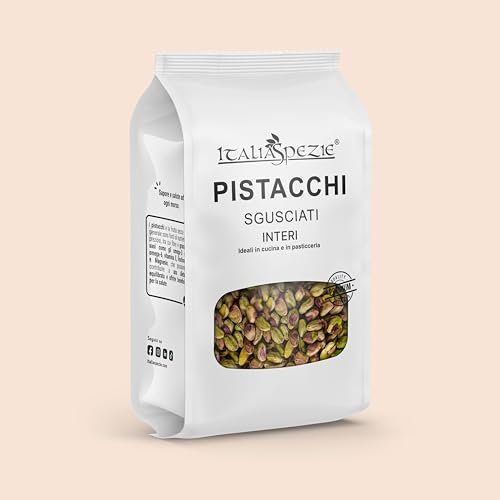 ITALIA SPEZIE - Pistacchi sgusciati interi crudi - 1 Kg salutari e senza sale al naturale