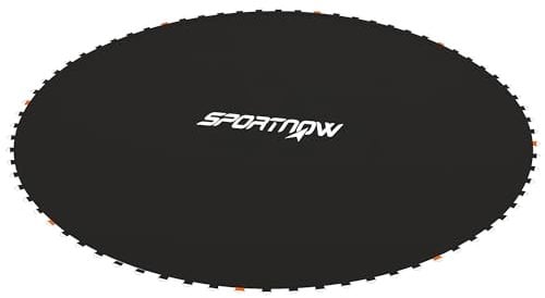 SPORTNOW Tapete de Repuesto para Trampolín Ø323 cm Colchoneta Apto para Camas Elásticas de 12 Pies con 72 Muelles de 14 cm (Muelles NO Incluido) 8 Filas de Costuras Anti-UV Carga 120 kg Negro