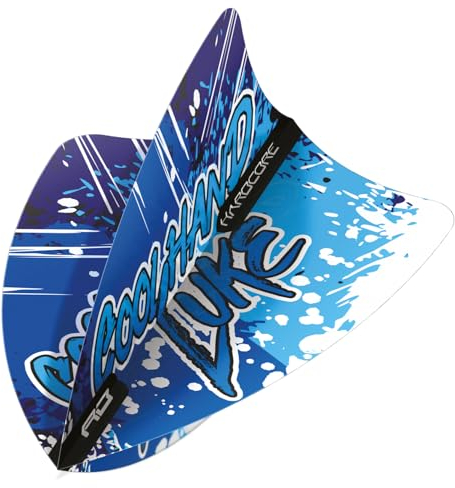 RED DRAGON Luke Humphries Freestyle-Dart-Flights, Weltmeister, Blau und Weiß, 3 Sets pro Packung (insgesamt 9 Dart-Flights