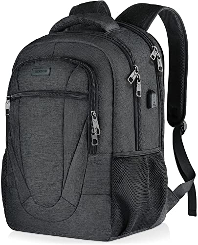 BIKROD Rucksack Herren und Damen, Schulrucksack Jungen Mädchen Teenager, Wasserdicht Rucksack | 18.4 Zoll Laptoptasche mit USB Ladeanschluss | Arbeit Reisen Wandern Backpack mit Anti Diebstahl Tasche
