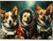 Kare Design Wandbild Astronauts Dogs, Bunt, Glasbild, Rechteckig, 4mm ESG Sicherheitsglas, Tierisches Design, Hund, Wandkunst, Bild, Schlafzimmer, Glas, Polypropylen, 80x60 cm (H/B)