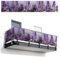 MuchoWow© Sichtschutz/Balkon Einseitig 100x500 cm Groß PVC Terrassen Garten ohne Bohren Wetterfest Gartenzaun Terrasse Balkonschutz Garten Deco Balkonomrandung Blumen - Violett - Steinoptik