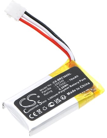 TCTK Akku 70mAh Kompatibel mit [Bosch] BRC3100, BRC3600, EB1310000E, LED Remote Ersetzt 202240