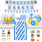 SelfTek Oktoberfest deko Set, Bayern Oktoberfest Girlande + Wimpel-kette + Tischläufer + 20 Servietten + 12 Bedruckte Latex-luftballons + 5 XXL Folienluftballons + 12 Foto-Requisiten-Set + Farbband