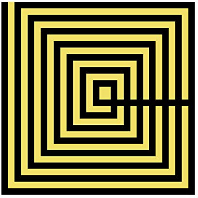 CUADRO 50X3X50 METACRILATO OPTIC BLACK & YELLOW