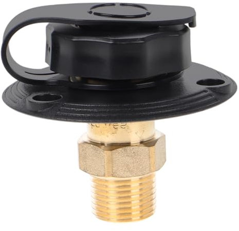JECOMPRIS 1ensemble Adaptateur Laiton Pour Entrée Eau Rv Avec Valve De Retenue Et Filtre Accessoires De Remplacement Pour Réservoir Eau Propre Et Vanne De Drainage Conception Étanche Et