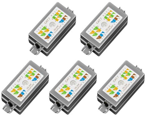 FGB LSA Verbinder Cat6 und Cat7 Geschirmt Connection Box, Verbindungsmodul, POE Kabel Verbinder, für Verbinden/Reparieren von Netzwerk, Kabel 5 Stück