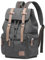 DTGN Mochila de lona vintage para hombres y mujeres, mochila casual duradera, se adapta a la universidad, trabajo, viajes y al aire libre, Negro -, M