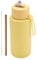 1L/34oz simple and personalized portable water cup, hot and cold stainless steel sports kettle - light yellow - 1L