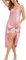Vlazom Nuisette Femme Satin Longues Chemise de Nuit en Dentelle Col en V Robe de Nuit sans Manches Babydoll Bretelles Reglables，Rose Vif，XXL