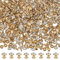 FINGERINSPIRE 200 Lot de Rivets en Strass Transparents 8mm Rivets en Cristal Doré Double Capuchon en Métal Rivets à Strass Rivets Semi Tubulaires pour Cuir Bricolage Vêtements Jeans Arts Décoratifs