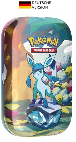 Pokémon-Sammelkartenspiel: Mini-Tin-Box Karmesin & Purpur – Prismatische Entwicklungen: Glaziola (2 Boosterpacks & 1 Münze)