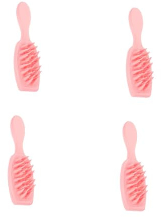 FRCOLOR 4 Stück Nasshaarbürste zum Entwirren heißer Kamm Haarbürsten scalp brush kopfhaut bürste Shampoo-Bürste, Kopfhautwäscher Kopfhautmassagebürste zum Haarewaschen Abs Rosa