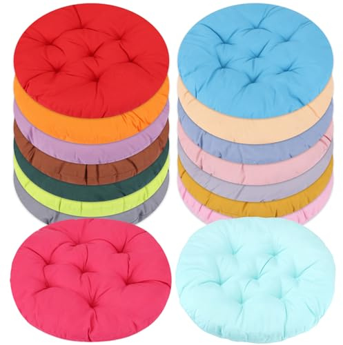 16 Pcs 16 Inch Round Floor Pillows Round Floor Cushions for Kids and Toddlers Flexible Seating Pillows Chair Floor Cushion Reading Cushion for Classroom Home School Playing Supplies(16 Colors)