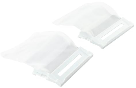 2pcs Laundry Mesh Accessories ，Compatible for LG，Washing Machine Filter Bags Filter Bags Light Gray 140x100mm ABS 100x60mm