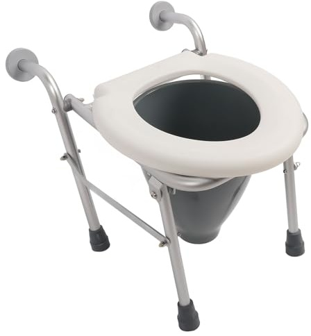 SIXRUN Platzsparender Toilettenlift, Erhöhter Toilettensitz für Behinderte, Stuhl aus Aluminiumlegierung für Schwangere Frauen