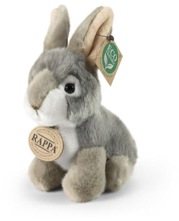 Rappa Plüsch Kaninchen Kuscheltier grau 16 cm umweltfreundliches Spielzeug