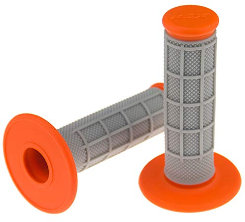 Premium Dual Griffgummis Motorradgriffe für KTM SX SXF EXC HONDA SUZUKI SIMSON RM RMZ HUSABERG TE FE YAMAHA Z YZF WR KAWASAKI KX KXF HUSQVARNA BETA GAS-GAS TM MX Motocross Enduro Supermoto Quad Orange